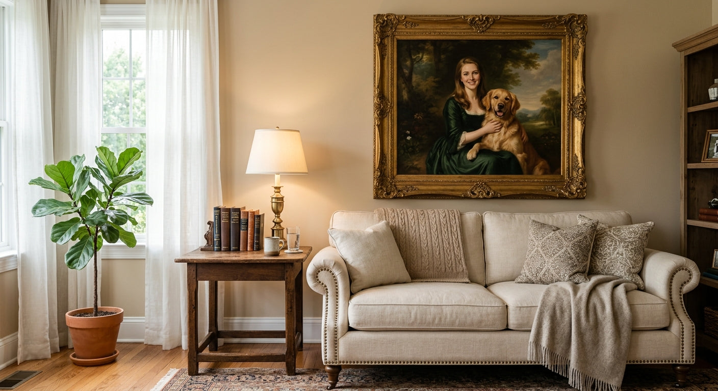 Painting preview in a room
